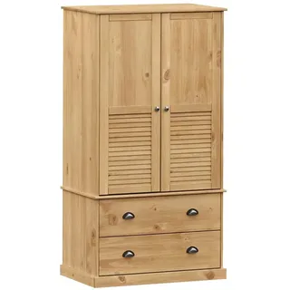 vidaXL Kleiderschrank VIGO 90x55x170 cm Massivholz Kiefer - Braun