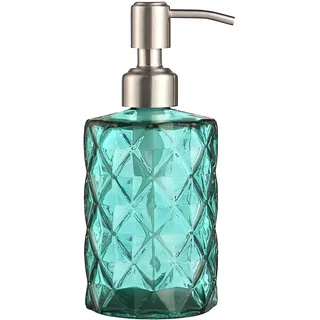 YunNasi Seifenspender Nachfüllbarer Flüssigseifen Spender aus Glas und Edelstahldüse für Geschirrspülmittel, Shampoo-Lotion, Badezimmerarbeitsplatte, Küche, Waschküche (Grün)