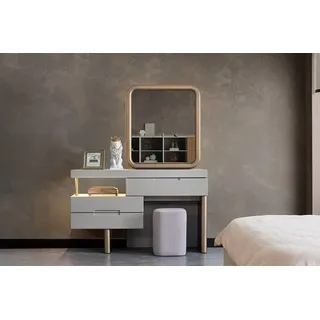 Schminkkommode Beauty-Tisch Toilettentisch Spiegeltisch Vanity-Tisch - Weiß