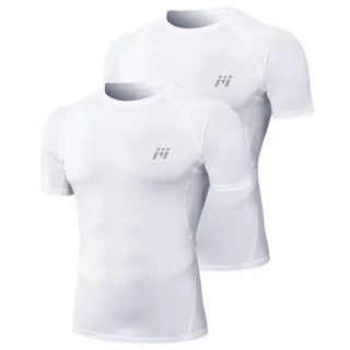 MEETWEE Kompressionsshirt Herren, Kurz/Langarm Funktionsshirt Männer Sportshirt Training Fitnessshirt Atmungsaktiv Laufshirt Unterhemd für Laufen Jogging Sport Turnhalle