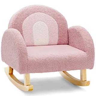 Costway Kindersofa 51cm Pink , Holz , 50x51x51 cm , Babymöbel & Kindermöbel, Kinderzimmer & Jugendzimmer