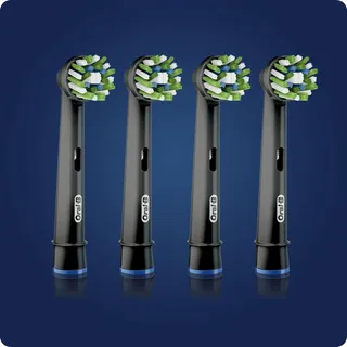 CrossAction CleanMaximizer Aufsteckbürste schwarz 4 St.