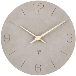 Warminn Funkuhr MDF Holz Wanduhr Ohne TickgeräUsche Lautlos 30cm Quarz Batterie Groß Einfach zu Lesen für Zimmer Zuhause KüChe Schlafzimmer Büro Schule