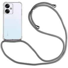 betterfon Handykette für Xiaomi Redmi 13C / Poco C65 Smartphone Halskette Hülle mit Band - Schnur mit Case zum umhängen Handyhülle mit Kordel zum Umhängen für Xiaomi Redmi 13C / Poco C65 in Grau