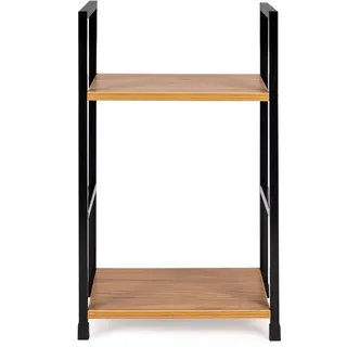 Holzregal mit Metallrahmen Loft 2 Böden braun