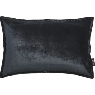 done.® »Glam« unifarben, Reißverschluss, Kissenhüle ohne Füllung, 1 Stück schwarz
