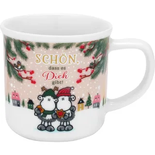 Sheepworld Tasse in Geschenkbox "Gibt" | Kaffeetasse aus Porzellan, 35 cl, Höhe 8,5 cm, Tasse mit Spruch, in Geschenk-Banderole | Geschenk Weihnachten, Wintertasse | 51136