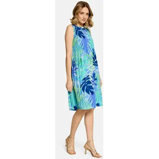 Betty Barclay Plisseekleid Sommerkleid Blau/Grün 46