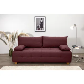 Collection AB Schlafcouch Polyester 2-Sitzer Lila