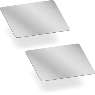 MAGATI Handspiegel - doppelseitiges, ultraflaches, kompakter Spiegel aus Kunststoff für Geldbörse und Tasche, Kleiner Kosmetikspiegel, Schminkspiegel 8x5.5cm, 2 Stück