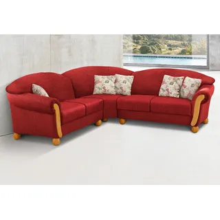 Home Affaire »Milano, bequem mit Federkern, B/T/H 233/233/83cm, Landhausstil, L-Form« rot,