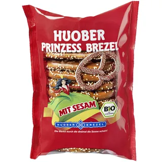 HUOBER Prinzess Brezel, Sesam, Bio, 12er Pack (12 x 125 g)