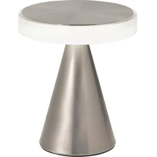 Fabas Luce Led-Tischleuchte , Weiß, Nickelfarben , Metall, Kunststoff , 20 cm , ISO 9001 , Touch (on/off), gleichmäßige Lichtverteilung , Lampen & Leuchten, Innenbeleuchtung, Tischlampen