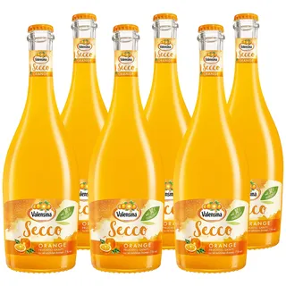 VALENSINA - Secco Orange | Prickelnder Fruchtwein-Secco mit erfrischender Kohlensäure, perfekt als Aperitif oder Cocktail. Inhalt: 6x 0,75l und 7% vol.