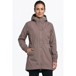 Schöffel Parka SCHÖFFEL "Parka Style Bohorok WMS", Damen, Gr. 42, braun, (twilight mauve), Obermaterial: 100% Polyester. Jacken Parka, Oversize-Passform mit Raglanärmeln, Taillenzug