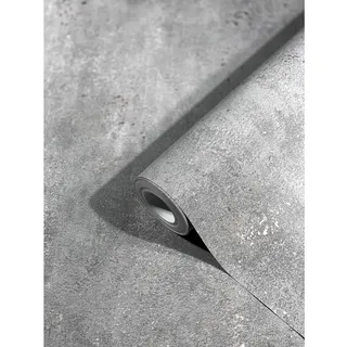 Marburg Vliestapete Struktur Betonoptik Grau-Metallic 10,05 m x 0,53 m FSC®