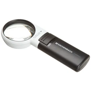 Eschenbach Optik Lupe Handlupe mit LED-Beleuchtung mobiluxLED Vergrößerung: 4x Linsengröße: (Ø) 60mm