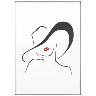 Kunstloft Wandbild Schwarz 50/70 cm , Schwarz, Weiß , Glas , 1.97x70 cm , Bilder & Rahmen, Bilderrahmen, Bilderrahmen & Fotorahmen