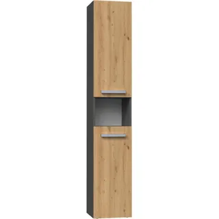 Badezimmerschrank: Anthrazit / Artisan-Eiche, 30 x 174 x 30 cm