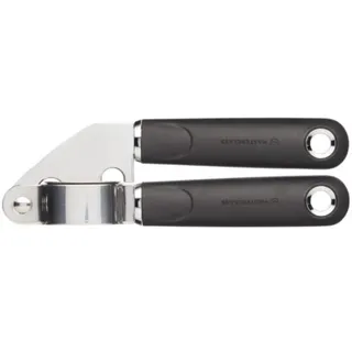 MasterClass-Knoblauchpresse mit Softgrip-Griff, Edelstahl, 17,5 cm, schwarz