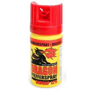 Pfefferspray Dragon Redcap, 40 ml | Breitstrahl (Nebel/Fog) zur Tierabwehr