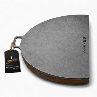 BonFeu Plancha Feuerplatte 1⁄2 100 cm 6 mm Stahl Grillplatte für Feuerschalen