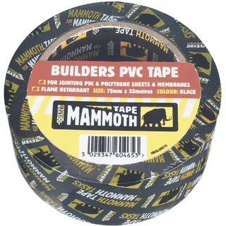 Builder's PVC Tape 75mm x 33m Black