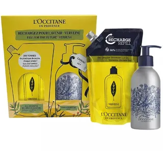 L'Occitane Verbene Duschgel Nachfüll Duo = Forever Bottle 250 ml + Forever Pump 250 ml - 2 Artikel im Set