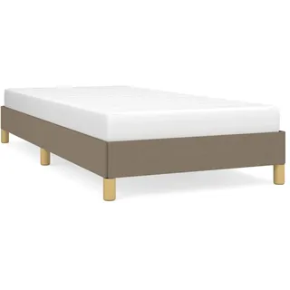 vidaXL Bettgestell ohne Matratze Taupe 90x200 cm Stoff - Taupe