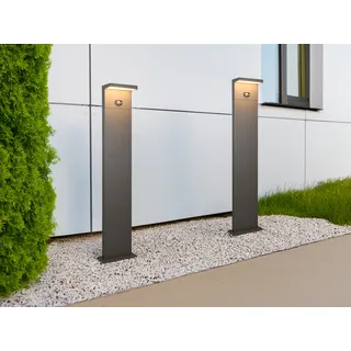 2er SET Hybrid Wegeleuchten mit Strom Solar & Bewegungsmelder, Gartenbeleuchtung
