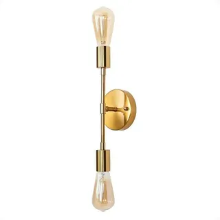 Doppelköpfig Industrielle Vintage Wandleuchten Innen Goldene Metall Wandleuchten 180° Drehbare als Wandlampe Nachttischleuchten Korridor Loft Wandleuchten für das Bad