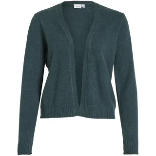 VILA Damen Viril Short L/S Knit Cardigan-noos Strickjacke, Ponderosa Pine/Detail:Dark Melange,S