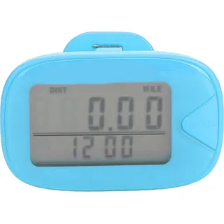 Wanderer -Schrittzähler Großes Digital Display Multifunktionales leichtes Genauigkeitsspeicher Schrittzähler für Männer Frauen Blau
