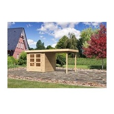 Karibu Holz-Gartenhaus Raala Natur Pultdach Unbehandelt 209 cm x 213 cm