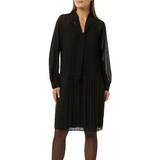 Comma Plissiertes Chiffon-Kleid mit Schleifen-Detail