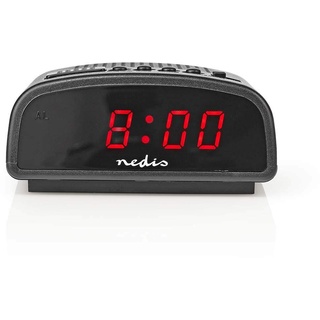 Nedis Digital-Schreibtisch-Wecker - LED-Anzeige - Snooze-Funktion - Nein - Schwarz