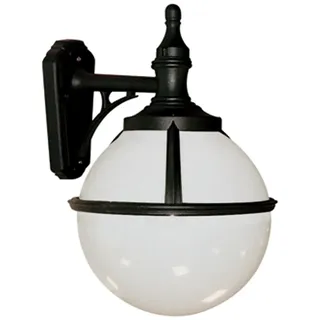 Außen Wand Leuchte GLENN Vintage IP44 Schwarz Weiß Kugel E27 für Haustür