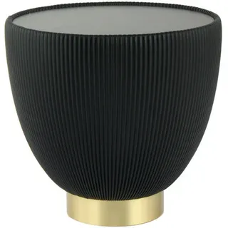 Kayoom Beistelltisch , Schwarz , Metall, Textil, Stein , Marmoroptik , rund , Sockel , 45 cm , Wohnzimmer, Wohnzimmertische, Beistelltische, Beistelltische Metall