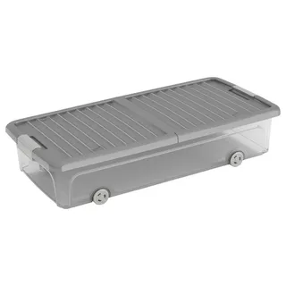 Curver Unterbettbox transparent B/H/L: ca. 37x17x73 cm - Grau