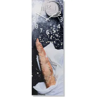 Rechteckige Wanduhr aus Glas Baguette - Schwarz