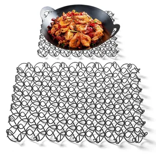 Topfuntersetzer Aus Metall Für Heiße Gerichte Hohles Spiraldrahttrivet Spiraltopfuntersetzer Heiße Topfhalter Schüsselmatte Topfgitter Untersatz Outdoor-Geschirrmatte Hitzebeständig Verbrühungsschutz