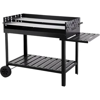 tepro Holzkohlegrill Grillwagen Atlanta, Grillfläche: ca. 98 x 56 cm - Schwarz