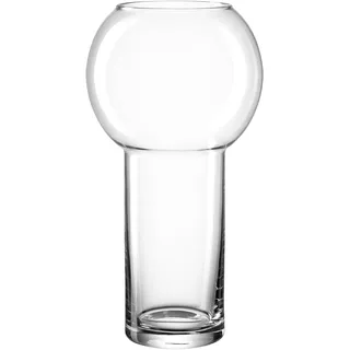 LEONARDO Vase - Transparent - Glas - 14.10x27.00x14.10 cm, , handgemacht , Dekoration, Vasen, Glasvasen
