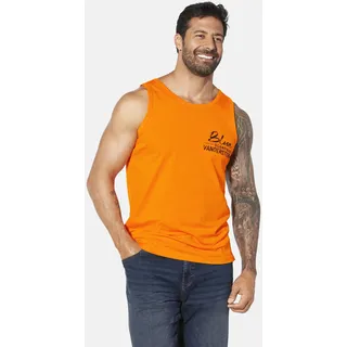 Muskelshirt JAN VANDERSTORM "Tanktop FELTON", Herren, Gr. 3XL, orange, Obermaterial: 100% Baumwolle CO., Tops Muskelshirt