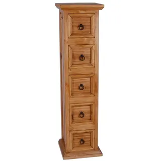 MiaMöbel Mexico Möbel 32x120x31 cm Landhausstil Massivholz Pinie Honig