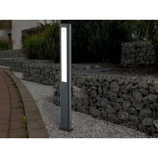 LED-Außenstehleuchte - Weiß - Acryl - Kunststoff - 2-flammig - H 100 cm - für den Außenbereich - Silber, Weiß