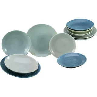 CreaTable Reactive Aqua Teller Set 12 tlg. - blau