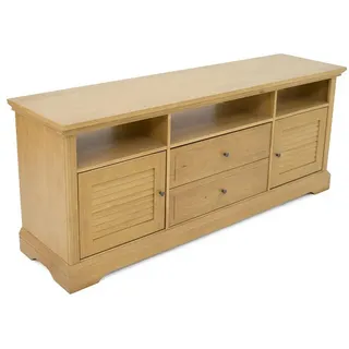 Livetastic Lowboard , Eichefarben , Metall , Kiefer , massiv , 2 Fächer , 2 Schubladen , 170x70x45 cm , FSC Mix , Holzmöbel, Wohnwände Holz, Lowboards Holz