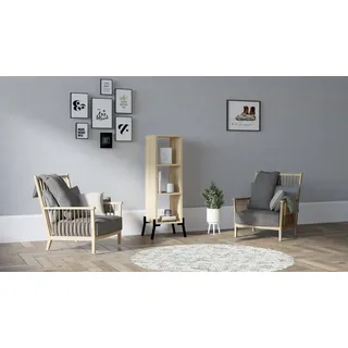 Modern Sapphire Bookshelf, 100% Melamine Coated Particle Board, 30 x 101 x 30 cm | 18 mm Thickness, Industrial & Scandinavian Design, Perfect for Home & Office