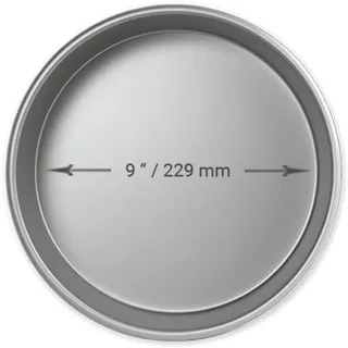 PME Aluminium-Runde Kuchenform 228 x 50mm, Silber